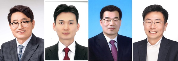 사진 왼쪽부터 광주동구남구갑 강현구, 동구남구을 박은식, 서구갑 하헌식, 서구을 김윤 후보.