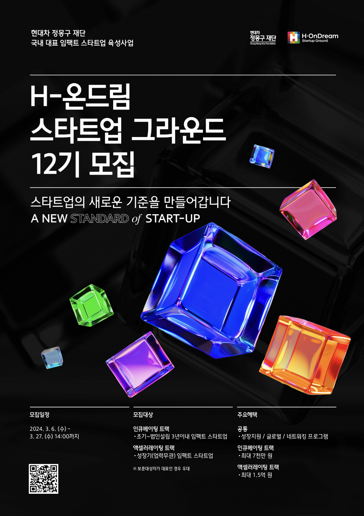 ‘H-온드림 스타트업 그라운드’ 12기 모집 안내문. [현대차 정몽구 재단 제공]