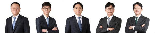 법무법인 바른이 올해 영입한 반정모(왼쪽부터), 이강호, 박재순, 김영오, 김태형 변호사. [바른 제공]