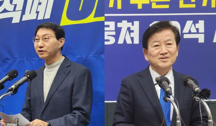 22대 총선 전북 전주병에 출마한 김성주(왼쪽), 정동영 예비후보[뉴시스]