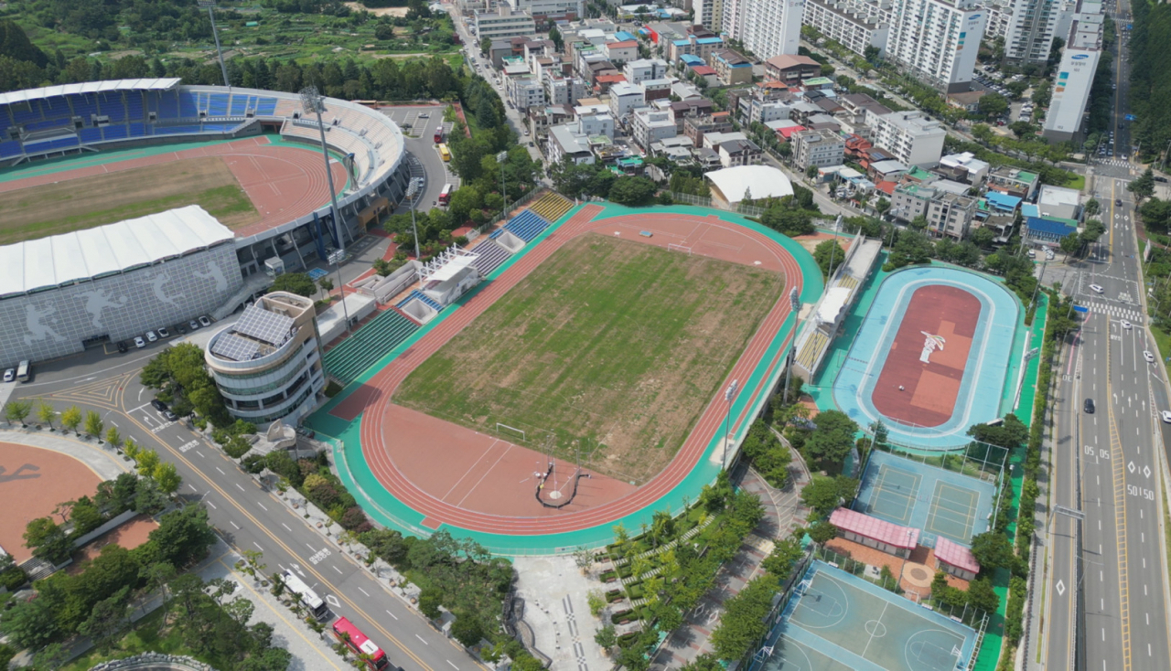 구미시민운동장 위치도(보조경기장).[구미시 제공]