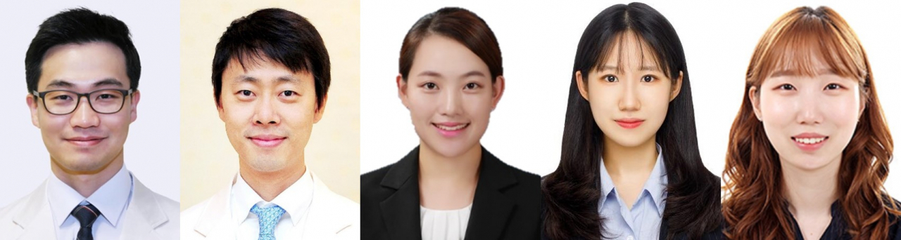 [사진](왼쪽부터) 분당서울대병원 명우재 교수, 삼성서울병원 원홍희 교수, 김혜진, 안예은, 윤주현 연구원