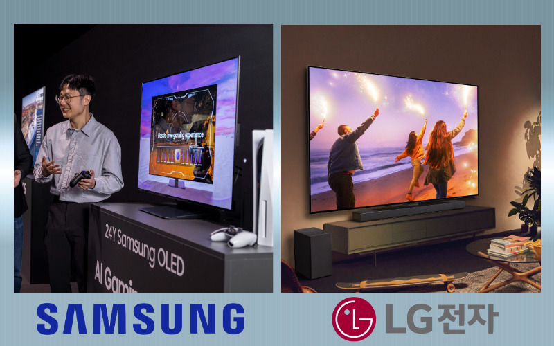 삼성전자와 LG전자가 올해 선보이는 204년형 OLED TV. [삼성전자·LG전자 제공]
