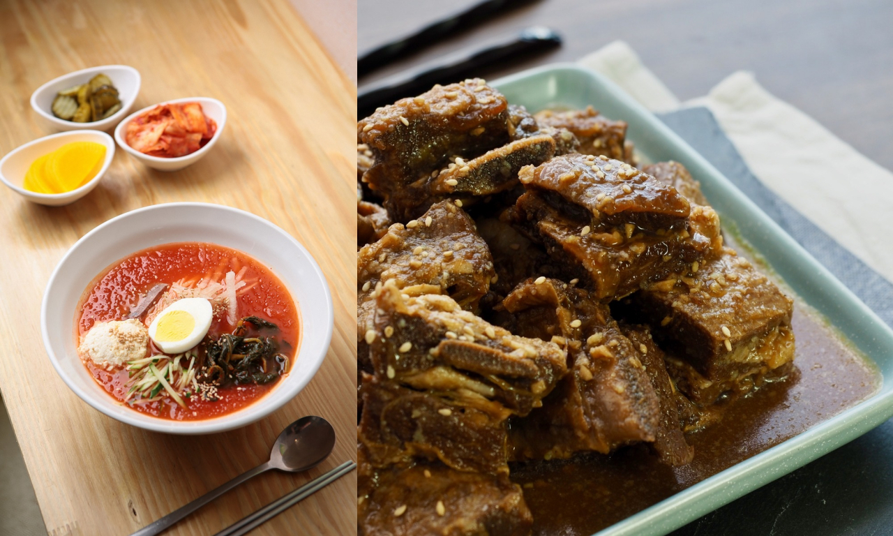 식재료 본연의 맛을 즐기던 전통 한식과 달리 최근 한식의 맛은 점점 달아지고 있다. 사진은 김치말이국수(왼쪽)과 갈비찜. [123RF]