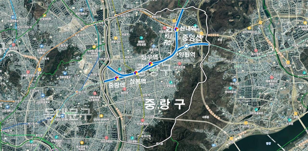 서울 중랑구는 지상철도 지하화 및 철도부지 상부 활용·개발 준비를 위해 용역을 선제적으로 발주한다고 14일 밝혔다.[중랑구 제공]