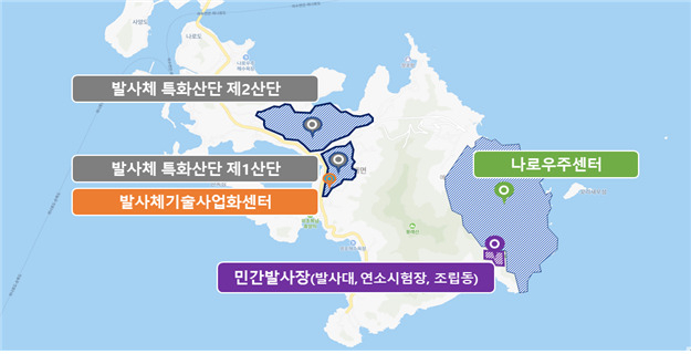 우주발사체 산업 클러스터 현황도.[과기정통부 제공]
