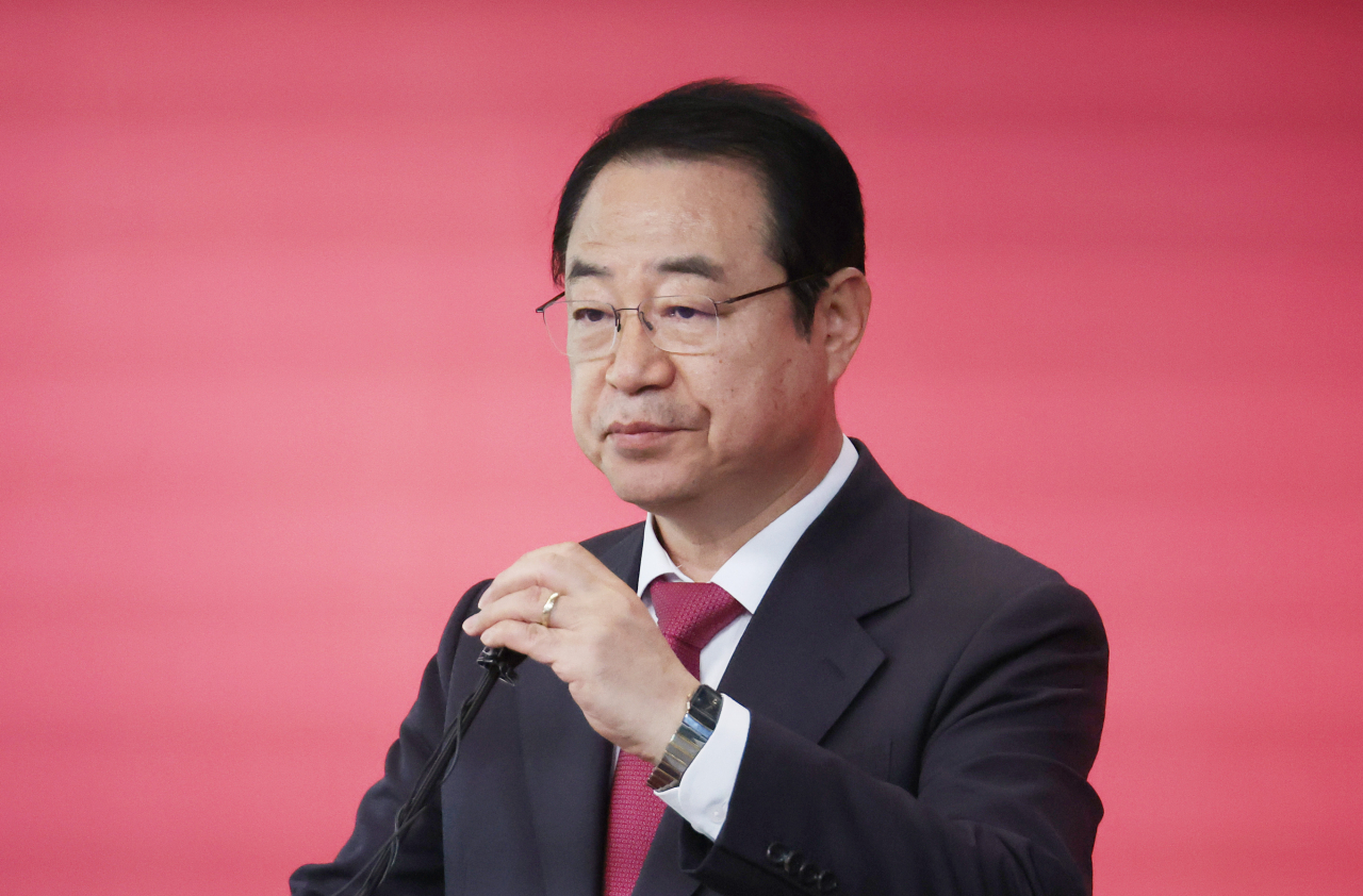 정영환 국민의힘 공천관리위원장이 14일 여의도 당사에서 공관위 회의 결과를 발표하고 있다. [연합]