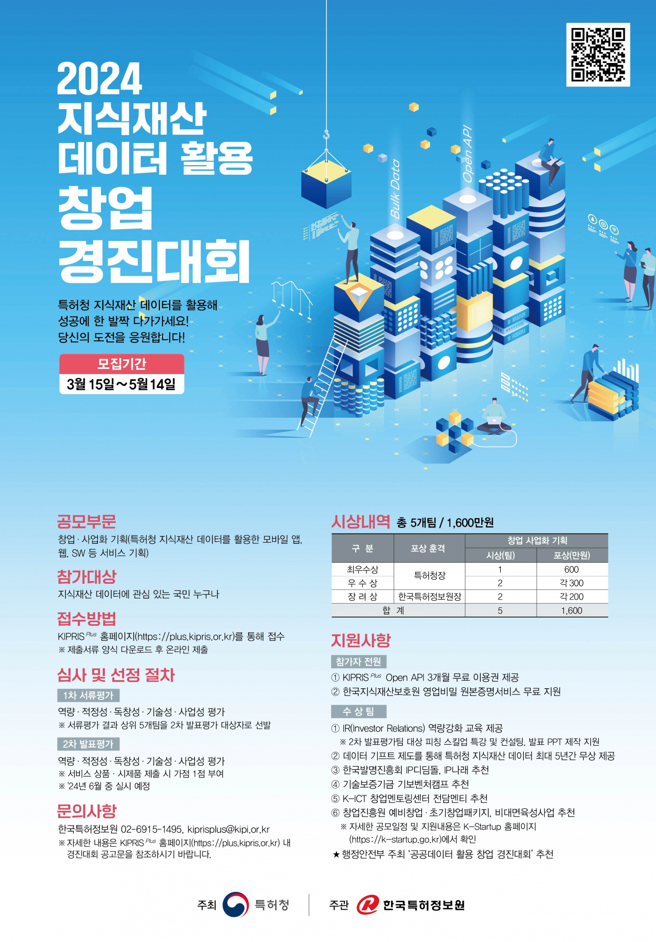 2024 지식재산 데이터 활용 창업경진대회 포스터