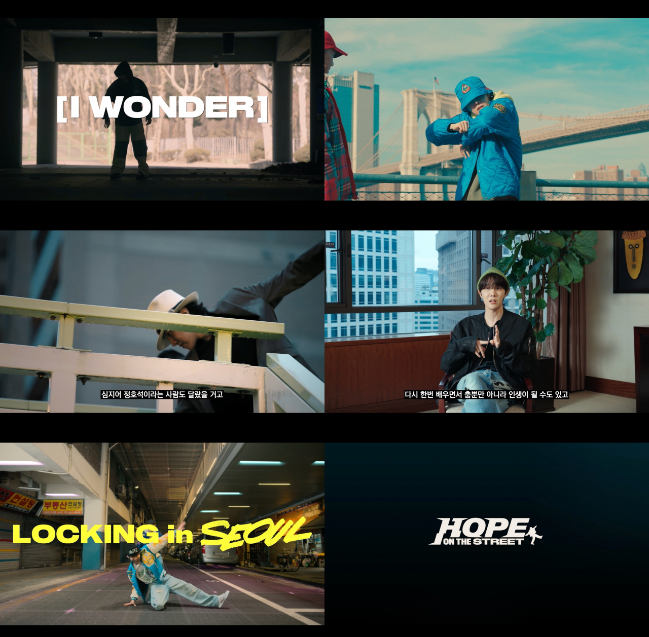 Trailer for J-Hope's documentary series, "Hope on the Street" (Big Hit Music)