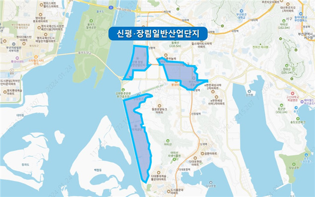 신평·장림일반산단 사업지구 위치도. [사진=부산시]