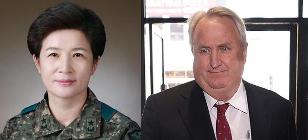 국민의미래 당선 안정권 순번을 받은 강선영 전 사령관(왼쪽)과 인요한 연세대 의대 교수.