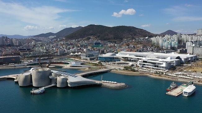 여수시 세계박람회장 전경.