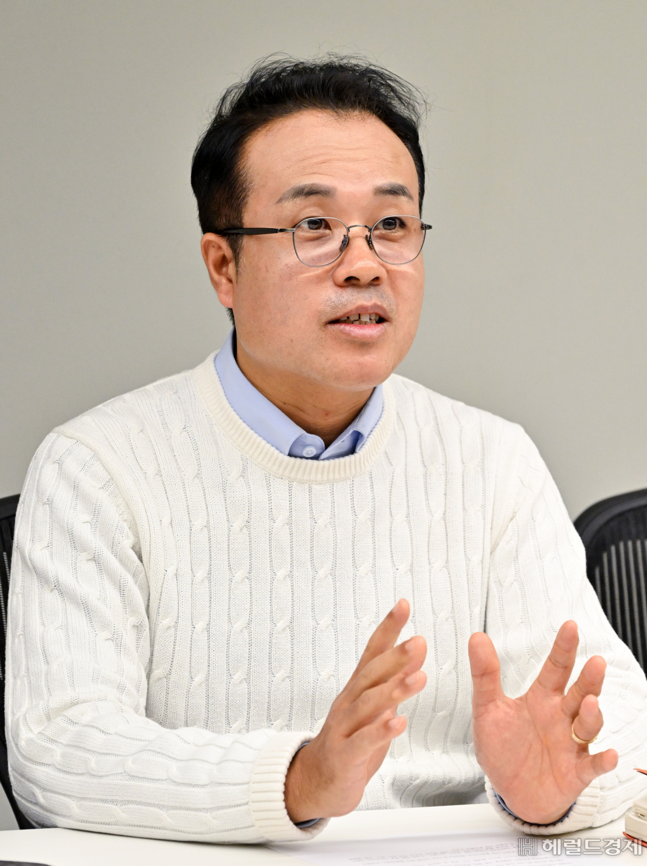 한화 글로벌부문 콘텐츠사업팀 문범석 팀장이 13일 서울 중구 한화빌딩에서 헤럴드경제와 인터뷰를 가지고 있다. 임세준 기자