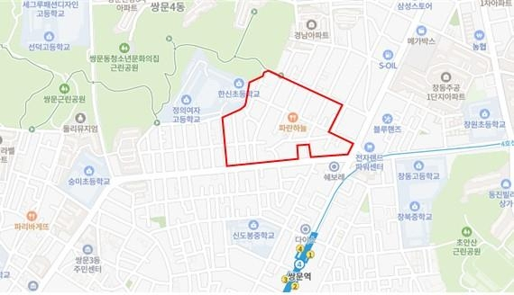 도봉구 쌍문동 81 일대 위치도[사진=서울시 제공]