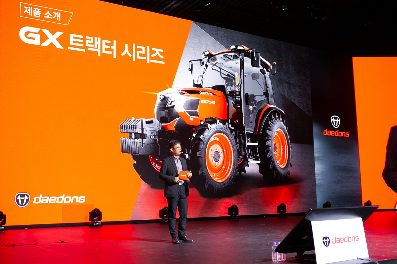대동은 지난 26일 경기도 광명시 iVEX 스튜디오에서 국내 대리점주 및 대동 임직원 약 200여명이 참석한 가운데 GX 런칭쇼를 진행했다. [대동 제공]