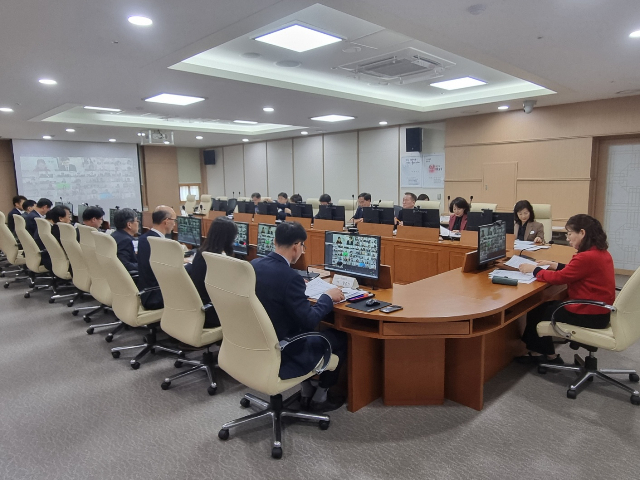 경북교육청의 재정집행 점검회의 모습.[경북교육청 제공]