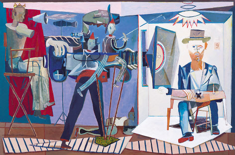 김상인, 광고 촬영장에서 연기 중인 나, 캔버스에 유채, 97&times;145.5cm, 2024