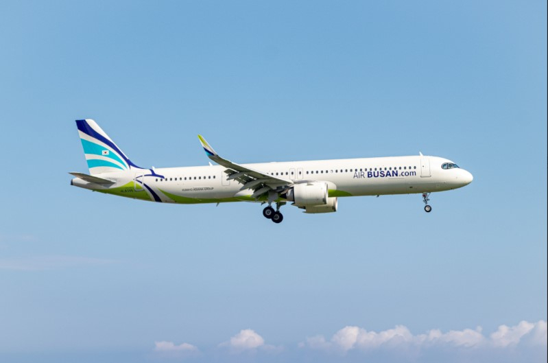 에어부산 A321neo 항공기. [사진=에어부산]