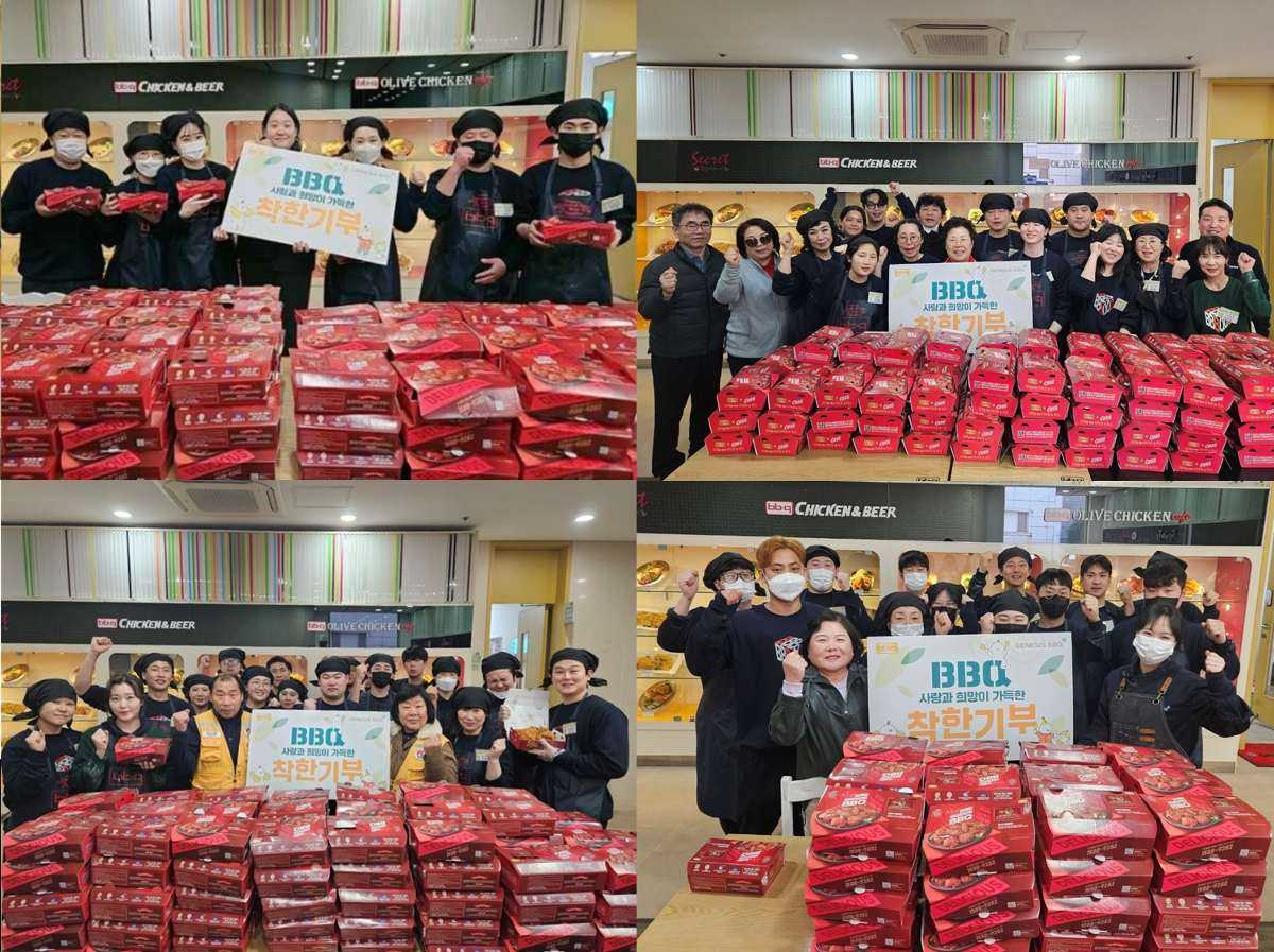 치킨 프랜차이즈 제너시스BBQ 그룹이 1월부터 3월까지 '치킨대학 착한기부'를 통해 3000마리 상당의 치킨을 기부했다. [제너시스BBQ 제공]