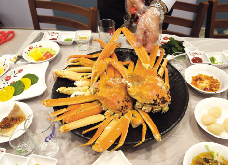 ‘동행항 크랩킹 파스타’에 선보일 북태평양 대게