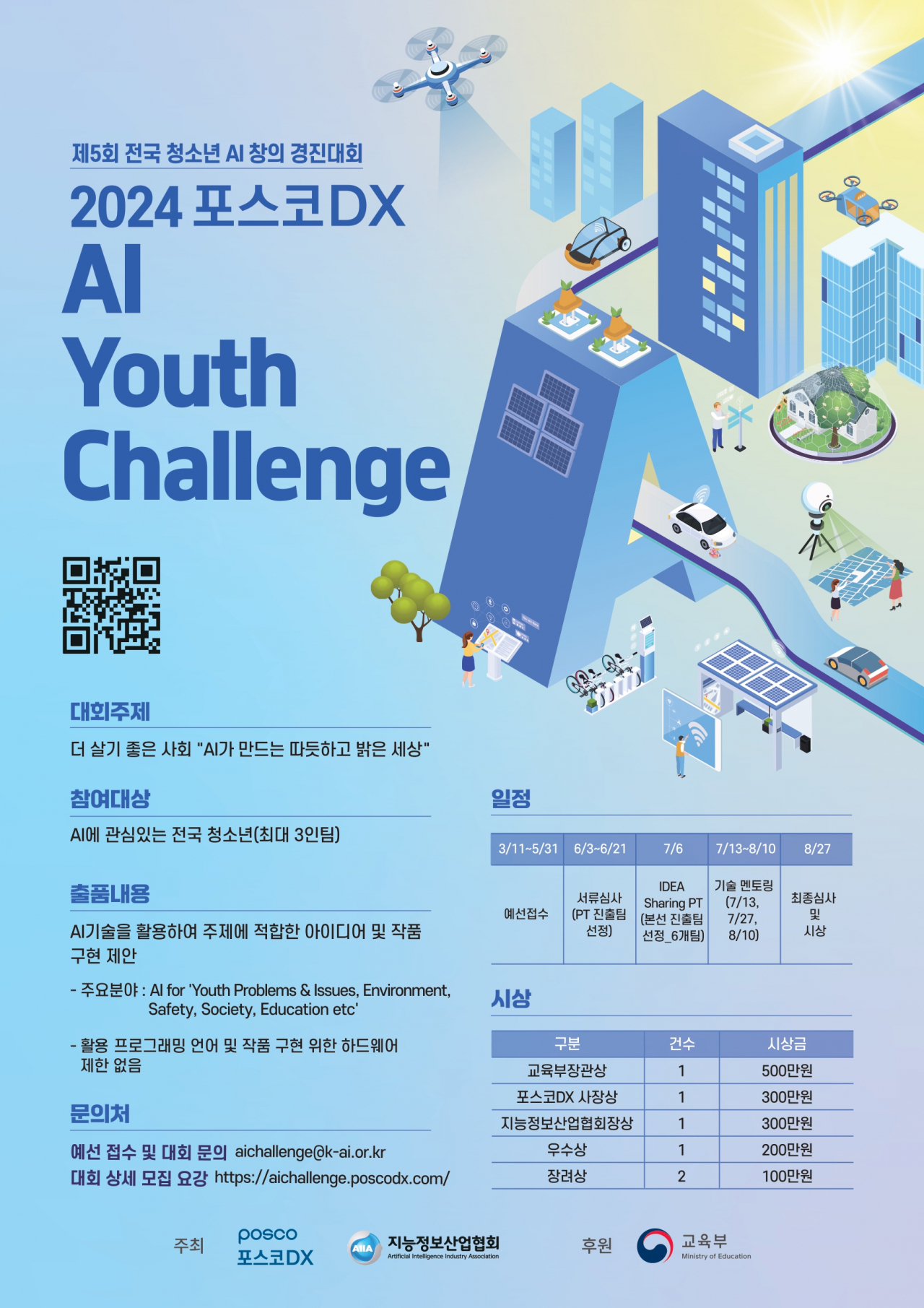‘2024 AI Youth Challenge’ 포스터 [포스코DX 제공]
