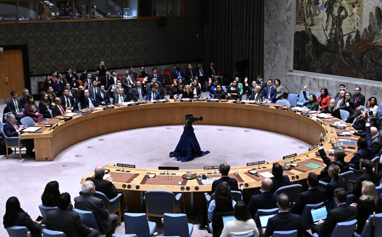 United Nations Security Council meeting at United Nations headquarters, New York