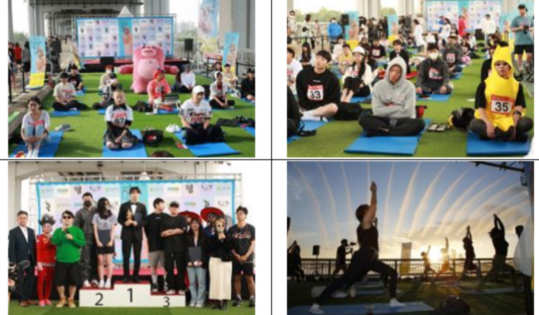 서울시는 5월 12일 오후 4시 반포한강공원 잠수교에서 한강 멍때리기 대회를 연다고 26일 밝혔다. 사진은 2022년과 2023년 대회 장면.[서울시 제공]