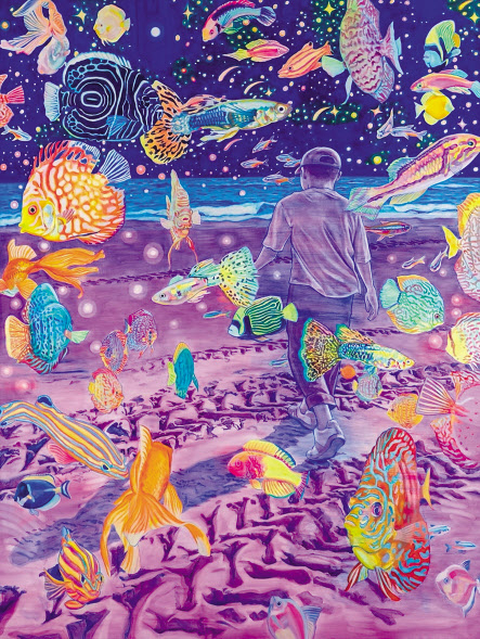 유재연, 우리는 이제 아무도 아니야, 캔버스에 유채, 200&times;150cm, 2024