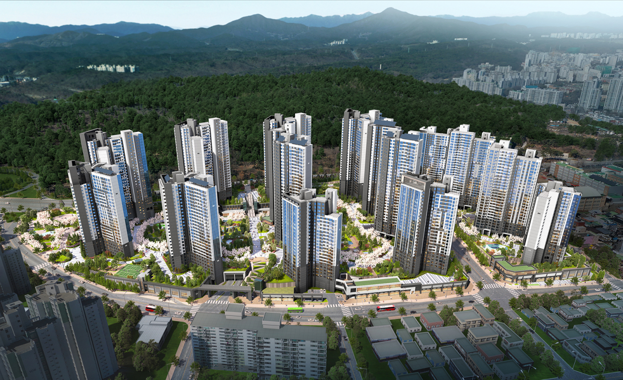 울산광역시 신정동 901-3번지(남구 B-08구역)일원에 들어서는 ‘라엘에스’ 조감도. [롯데건설 제공]