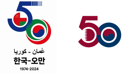 The Korea-Arab Society recently announced the logos selected for celebrating the 50th anniversary of diplomatic ties of South Korea with Oman and Qatar. The contest garnered 140 submissions from participants in Korea, Oman, and Qatar within a three-week period. The selected logos will be use for events throughout 2024, honoring the diplomatic ties between Korea and Oman, and Korea and Qatar. (Korea-Arab Society)