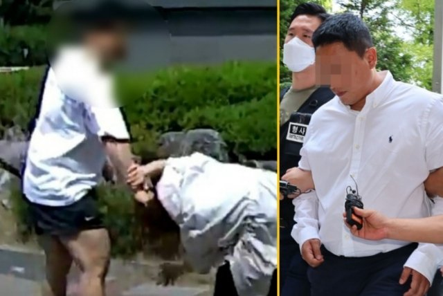 아파트 주차장에서 차를 빼달라고 한 여성을 자신의 부인과 함께 폭행한 전직 보디빌더 이모 씨