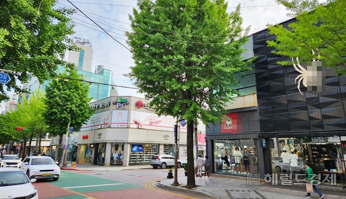 전남에서 가장 땅값이 높은 순천시 연향동 1340번지 일대 패션거리. /박대성 기자.