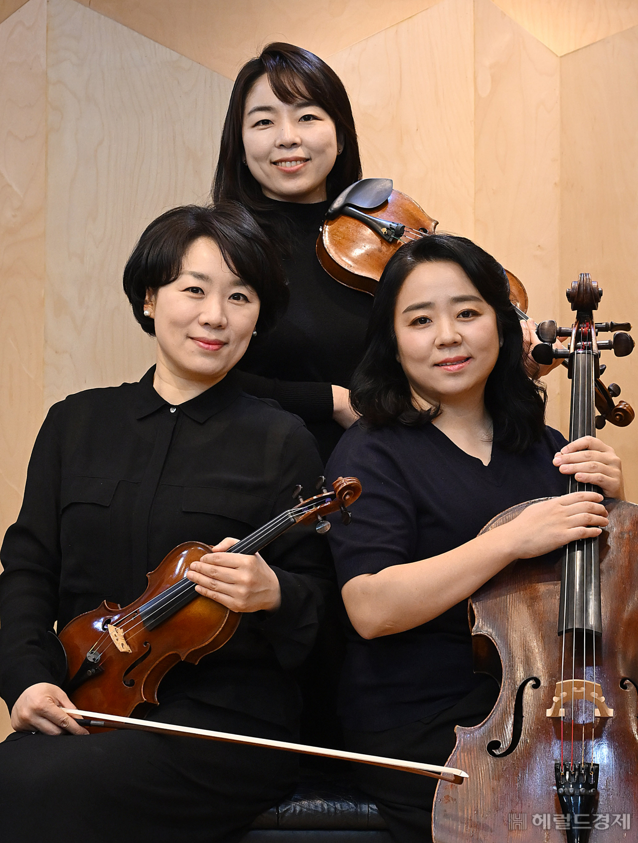 서울시향 세 자매인 주연주, 주연선, 주연경. 이상섭 기자