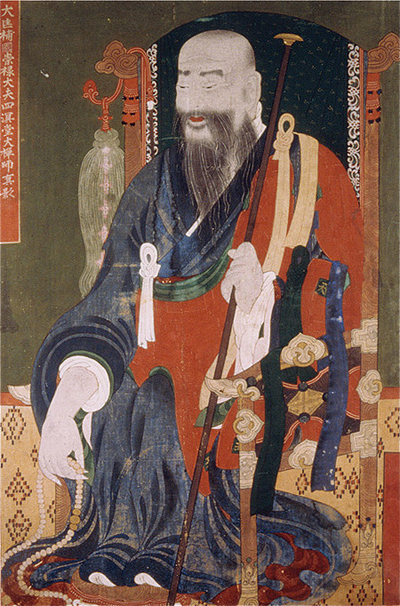 평창 오대산 월정사에 있는 사명대사 영정. 사명대사의 영정은 여러점이 전해오는데, 모습이 조금씩 다르다.