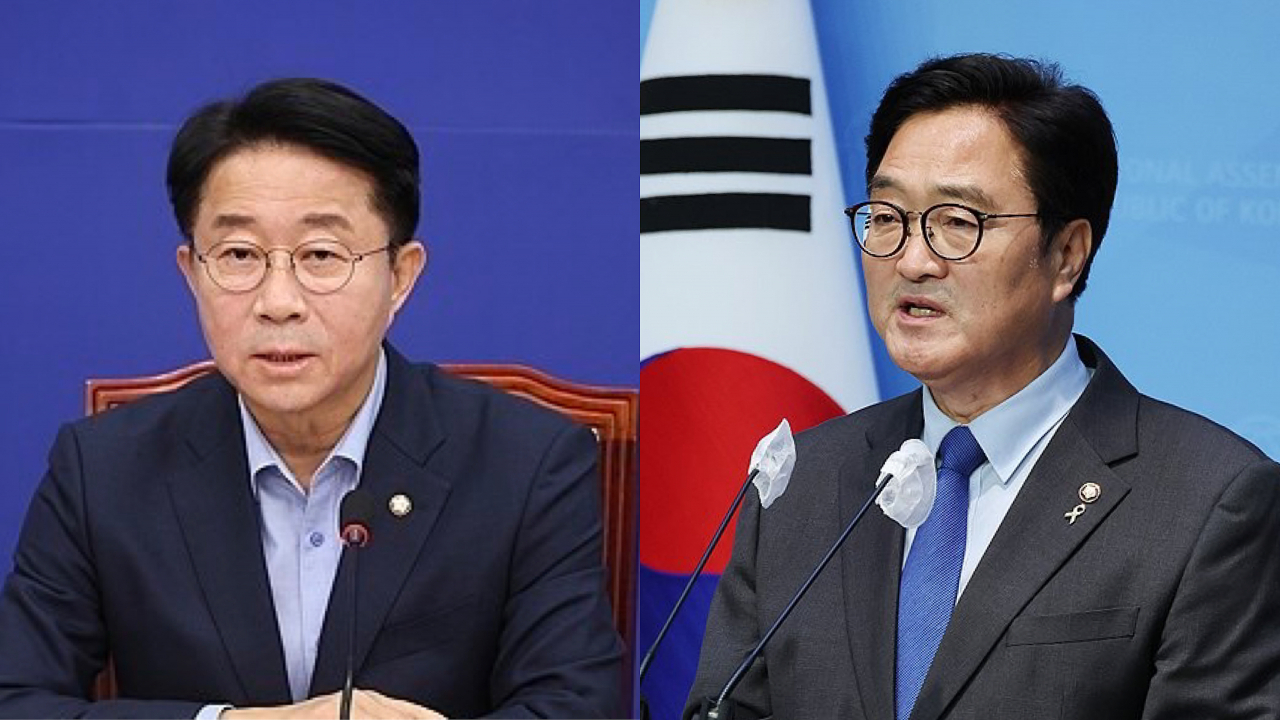 조정식(왼쪽)·우원식 더불어민주당 의원. [연합]