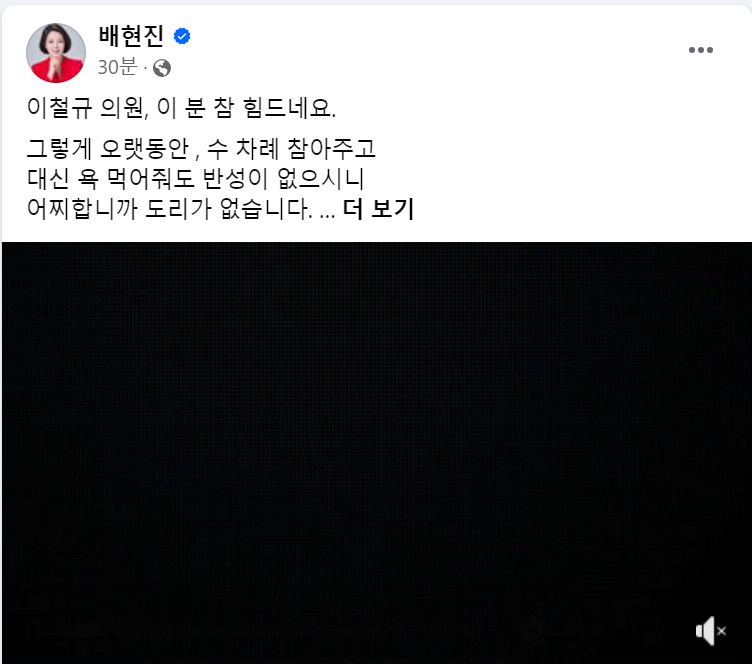 [배현진 국민의힘 의원 페이스북]