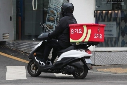 요기요 오토바이 [사진, 연합]