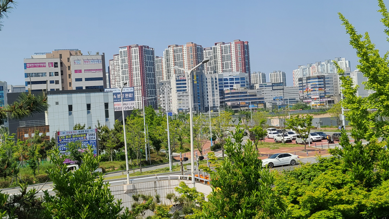 부산 강서구 명지동 명지지구 명지국제신도시(명지1동) 전경. [사진=임순택 기자]