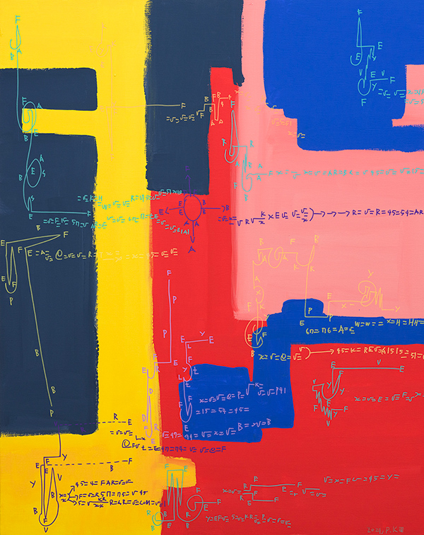 봄 수학드로잉 90.9 x 72.7cm Mixed media on canvas 2024. [노화랑 제공]