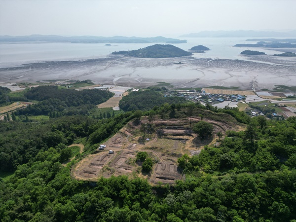 고흥 남양리산성 전경.