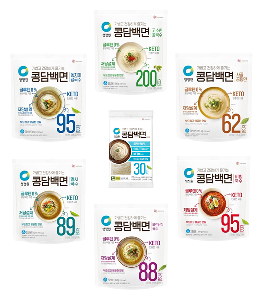 청정원 콩담백면 6종 및 사리면. [대상 제공]