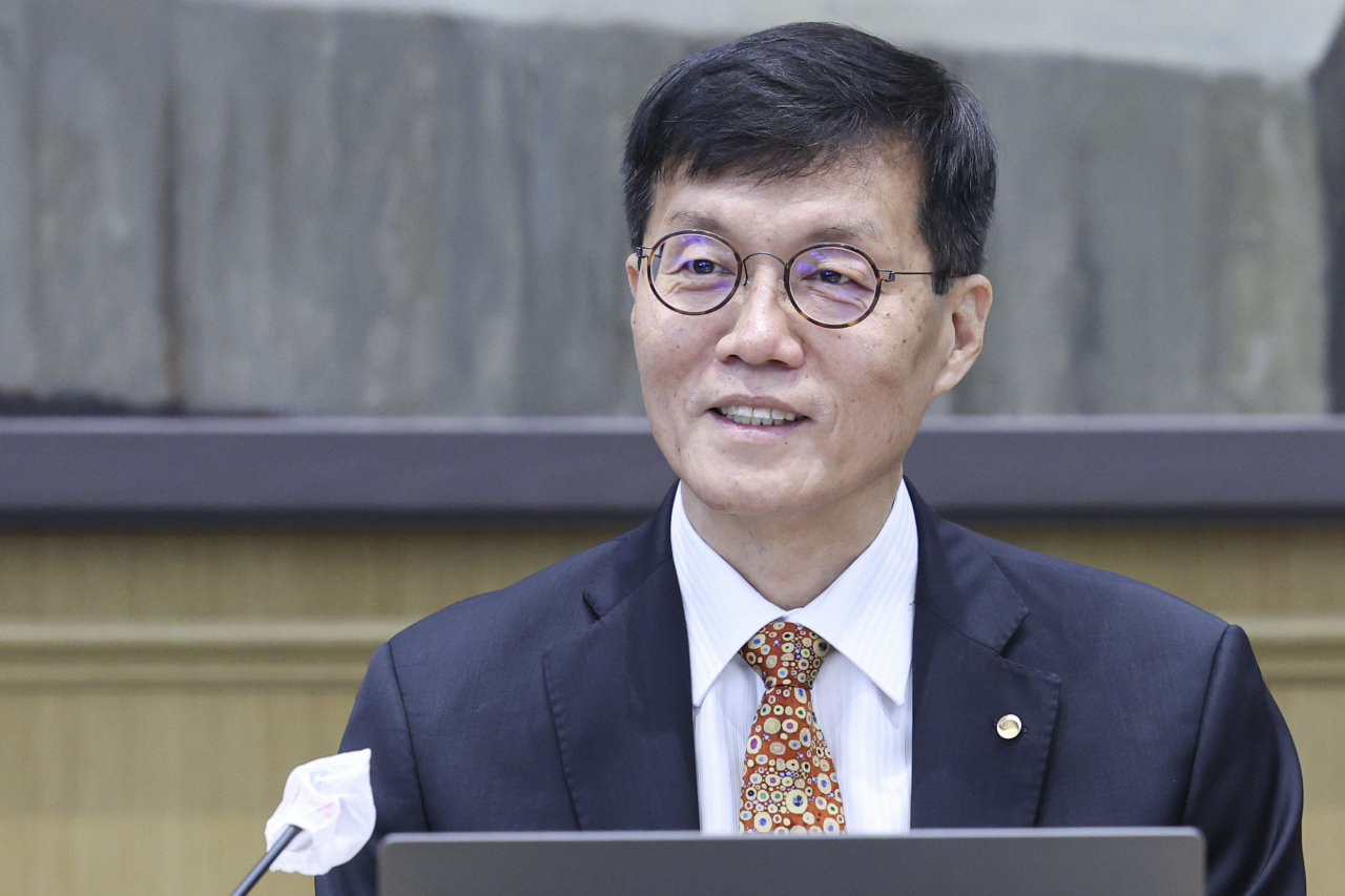 이창용 한국은행 총재가 23일 서울 중구 한국은행에서 열린 금융통화위원회를 주재하고 있다. [연합]