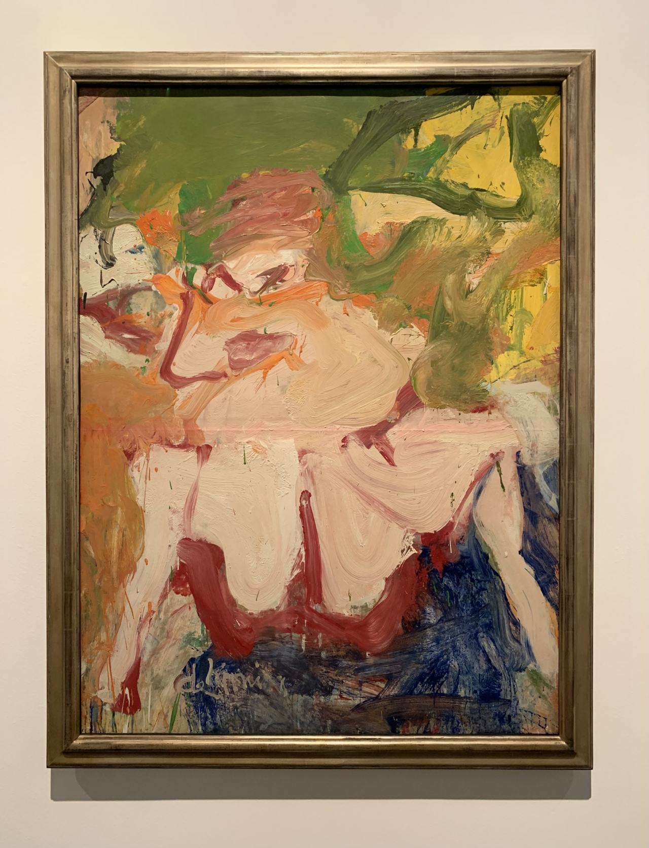 베니스 아카데미아 미술관에서 진행 중인 윌렘 드 쿠닝 전시. 윌렘 드 쿠닝, Woman on a Sign II, 1967년. 이정아 기자.