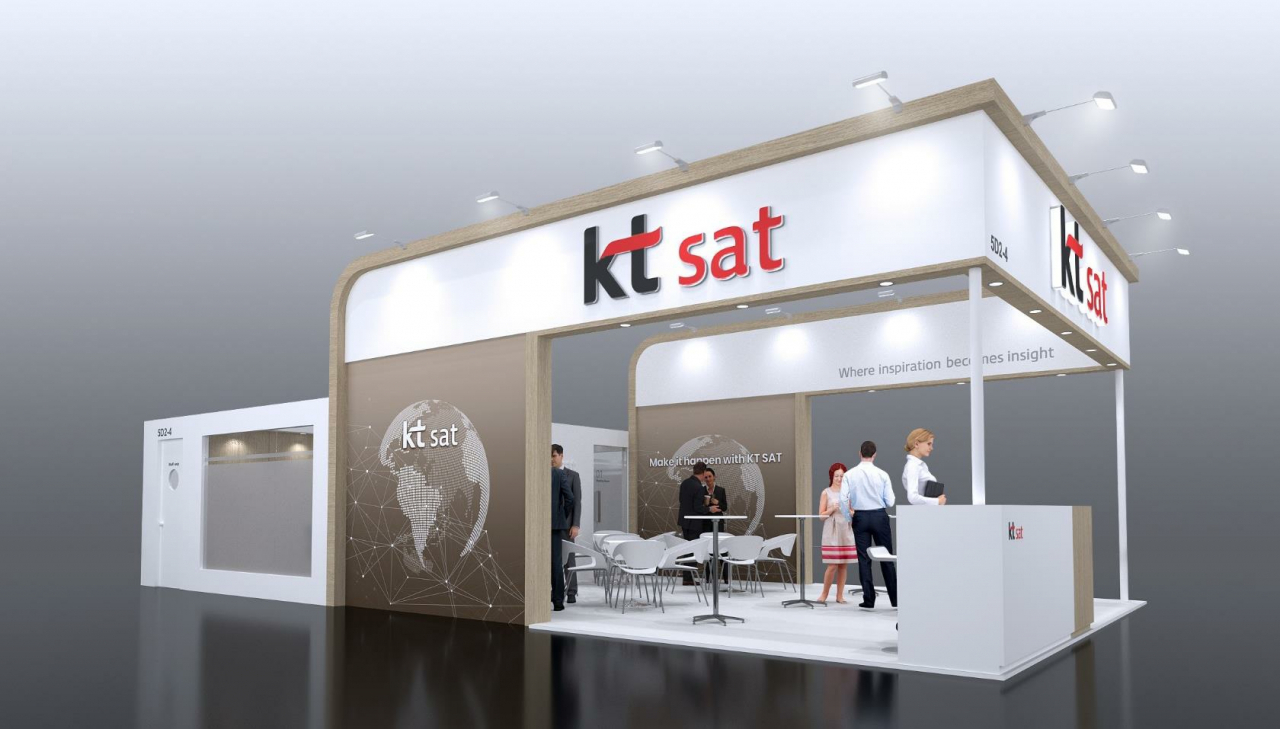 '새틀라이트아시아 2024'에 마련된 KT SAT 전시 부스 조감도. [KT SAT 제공]