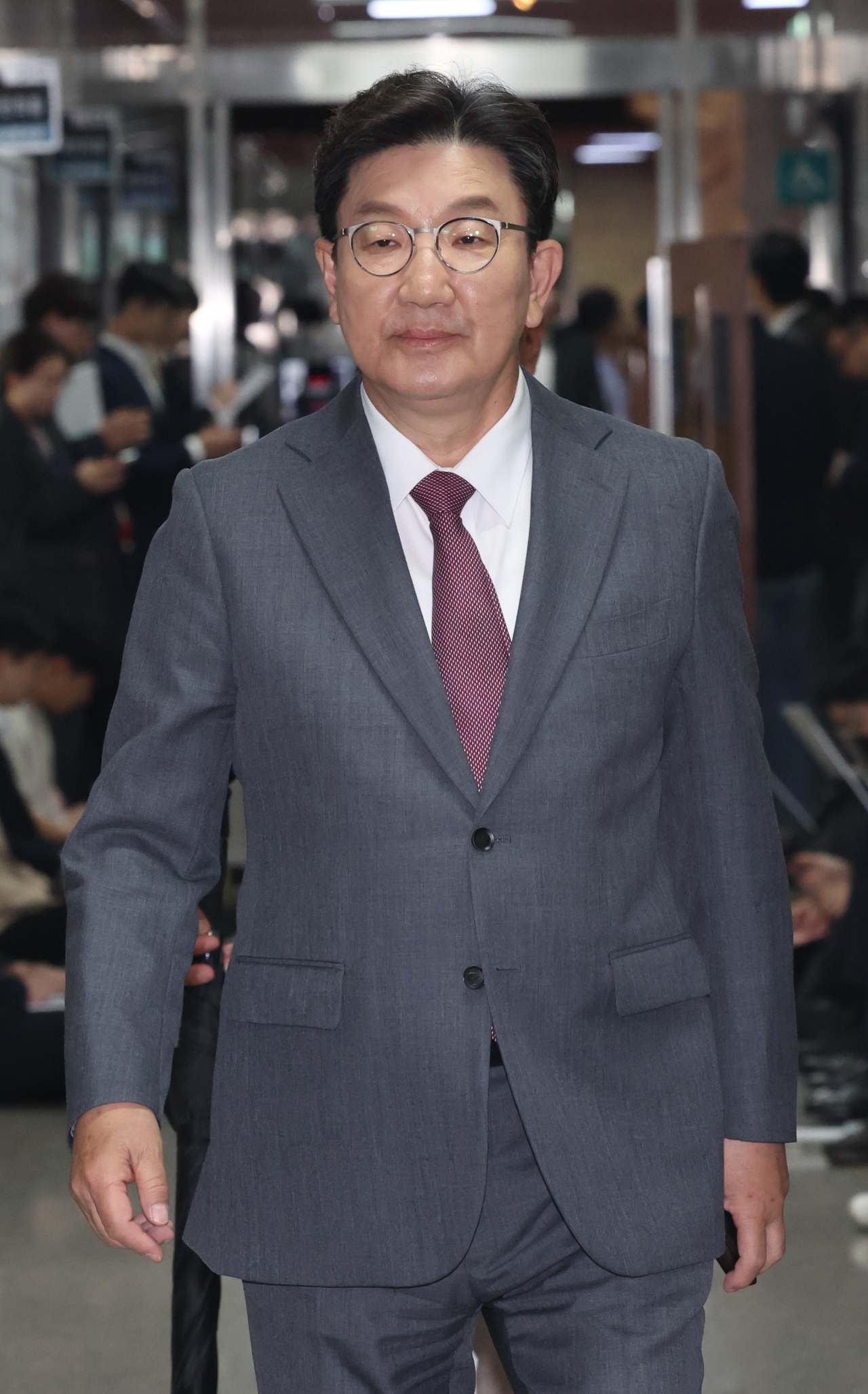권성동 국민의힘 의원이 지난 4월15일 서울 여의도 국회에서 열린 4선 이상 국회의원 당선인 간담회에 참석하고 있다. 이상섭 기자
