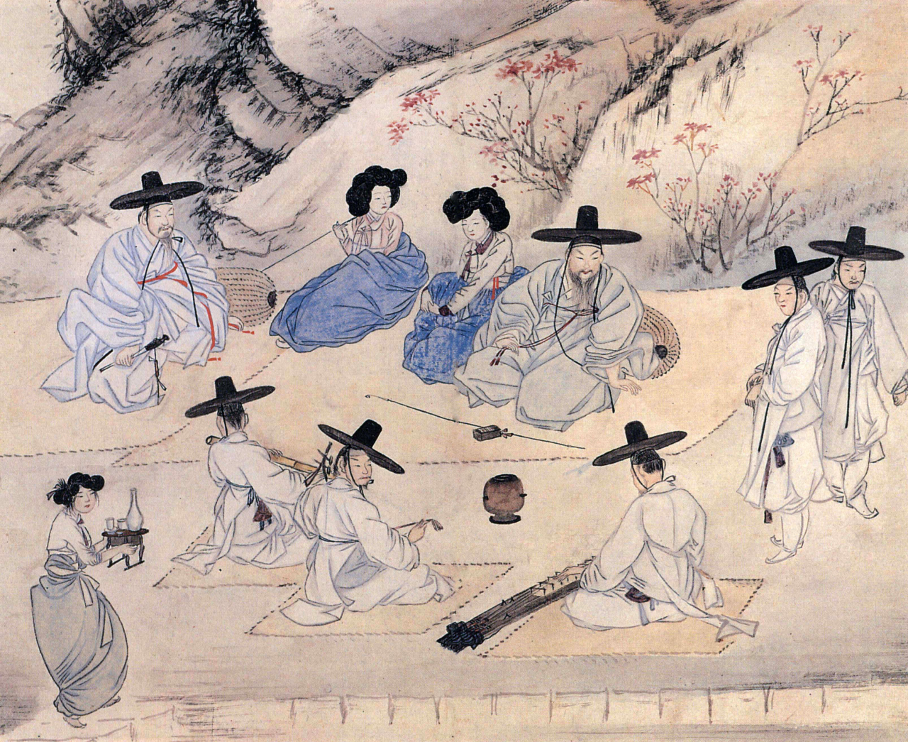 신윤복 '상춘야흥' [한국데이터베이스산업진흥원 제공]