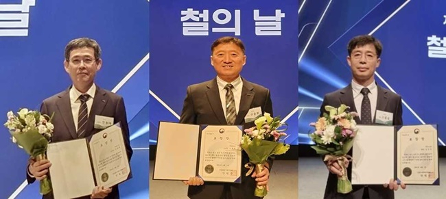 사진 왼쪽부터 안형태 팀장, 이훈휘 부장, 고종순 과장.