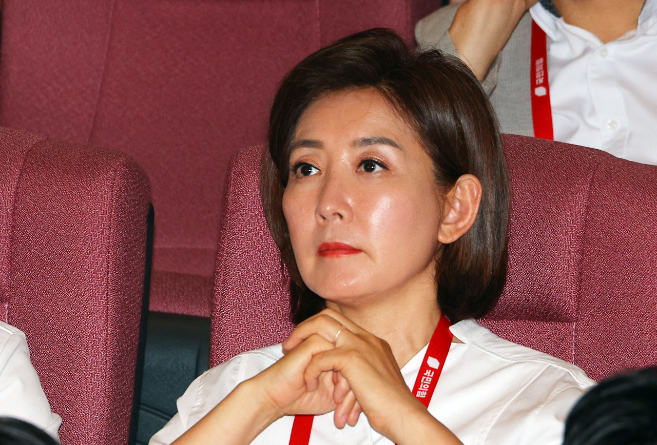 국민의힘 나경원 당선인이 지난달 30일 오후 충남 천안 재능교육연수원에서 열린 제22대 국회의원 워크숍에서 생각에 잠겨있다. [연합]
