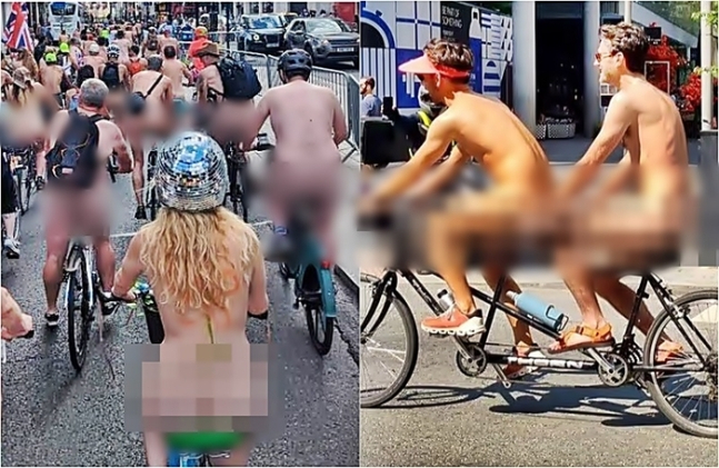 ‘세계 나체 자전거 타기’(World Naked Bike Ride·WNBR) 행사 자료사진 [WNBR SNS]