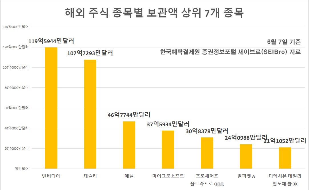 美 AI 랠리 올라탄 개미…‘엔비디아·반도체 3배 ETF’ 단 두 종목이 6월 해외 증시 결제액 ‘4분의 1’ [투자360]